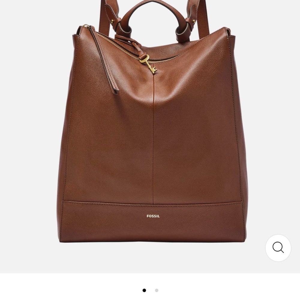 Beautiful Fossil leather convertible backpack/handbag.